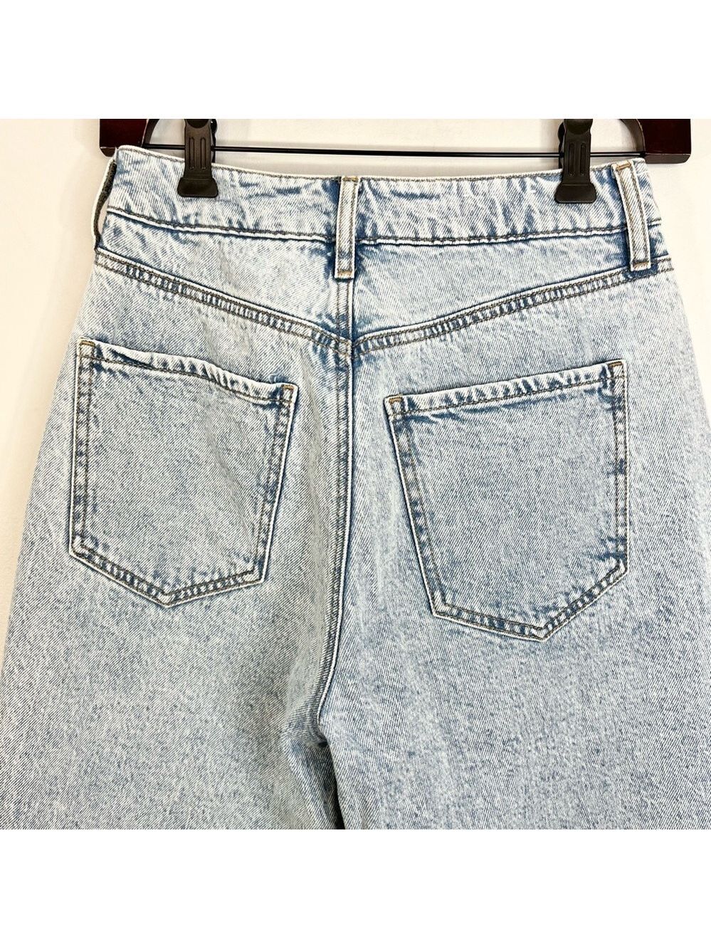Dynamite Gisle acid wash organic cotton blend high rise straight leg jeans 27 - Picture 6 of 12